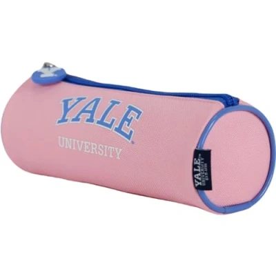 Imagen de Dohe Estuche Escolar Redondo Cierre de Cremallera, Poliéster Resistente, 21x7,5x7,5 cm, Material Yale University Pink Lady Rosa