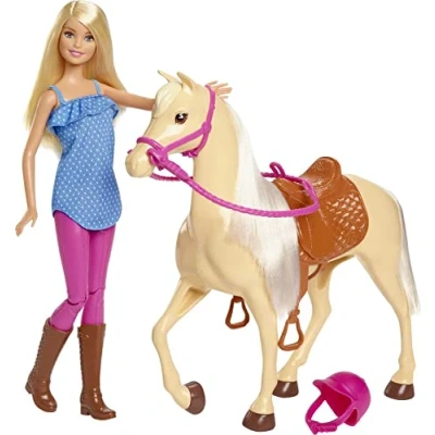 Imagen de Barbie Muñeca con Caballo de Juguete +3 años (Mattel FXH13)