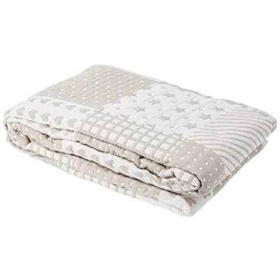 Imagen de VIALMAN Colcha Bouti Ligera Sofia 21 para Cama Individual de 90 cm Tamaño 180 x 270 cm, Color Beig