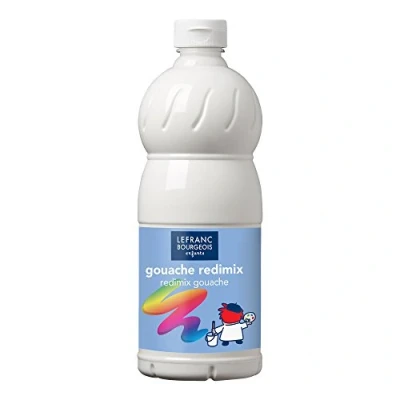 Imagen de Lefranc Bourgeois 188040 Gouache liquida Redimix 1 lt blanco, l (Paquete de 1), 1000