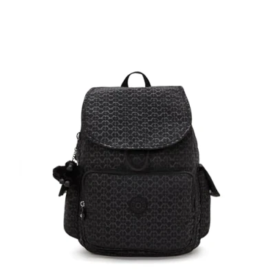 Imagen de Kipling City Pack Mochila Mediana, Signature Emb (Negro)