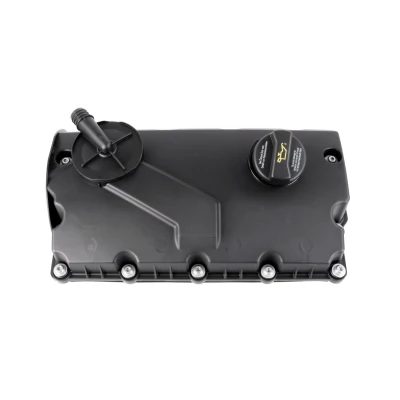 Imagen de VAICO V10 6512 tapa de Balancines con junta cubierta válvula ventilación, tornillos, cierre AUDI: A4 B7 Berlina