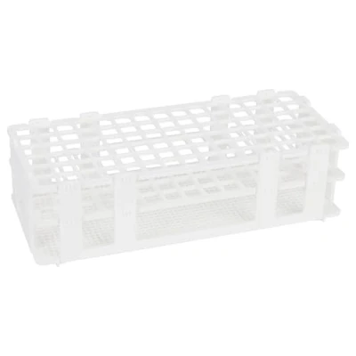 Imagen de stonylab Soporte de Tubo Ensayo, 13 mm 90 Lugares Gradilla para Tubos Ensayo Plástico Blanco Rack Tube Holder Diseño 3 Niveles Desmontable