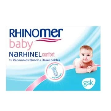 Imagen de &quot;Recambios blandos desechables con filtro absorbente de aspirador mucosidad RHINOMER Baby 10 uds&quot;