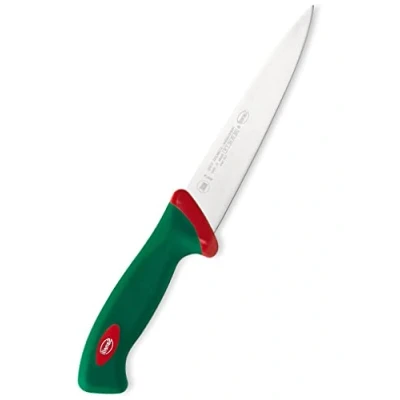 Imagen de Sanelli Línea Premana Professional,Cuchillo Degollar Cm.18,Acero Inoxidable,Verde y Rojo,