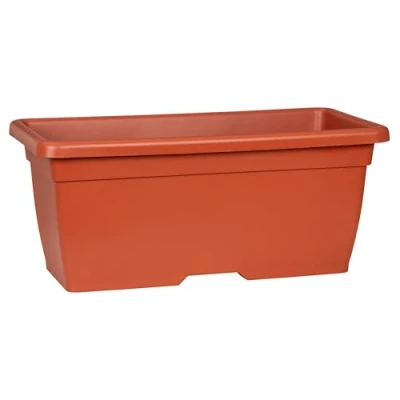 Imagen de Scheurich Macetero Rectangular Nora Long 60 de plástico, Color Terracota, 62 cm Ancho, 31,5 Profundidad, 28 Alto, 93,6 l Volumen