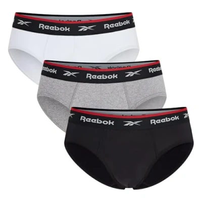 Imagen de Reebok U5_C8259_Rbk3Bgwm U5_C8259_RBK Mens Sports Brief Wiggins 3Pkb 3Pk Black/Grey Marl/White Talla: M