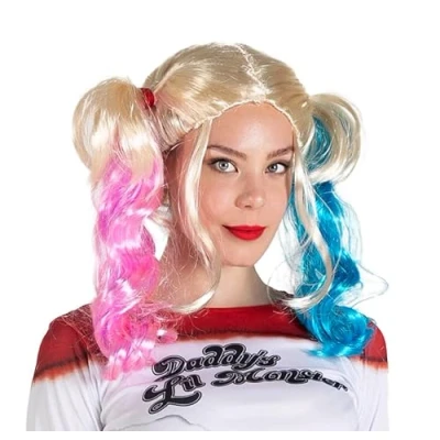 Imagen de Harley Quinn Suicide Squad peluca chica mujer original DC Comics