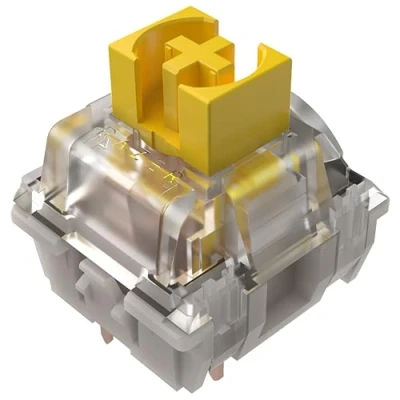 Imagen de Razer Mechanical Switches Yellow Linear Switch (3 generación, optimizado para juegos, carcasa del interruptor transparente con lente LED, duración de 100 mil pulsaciones, conectores 3 patillas)
