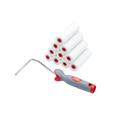 Imagen de ProDec PRRF001 Mini rodillos de pintura espuma alta densidad y marco para un acabado suave con pinturas brillantes satinadas en rodapiés, alféizares ventana, puertas panel, armarios,