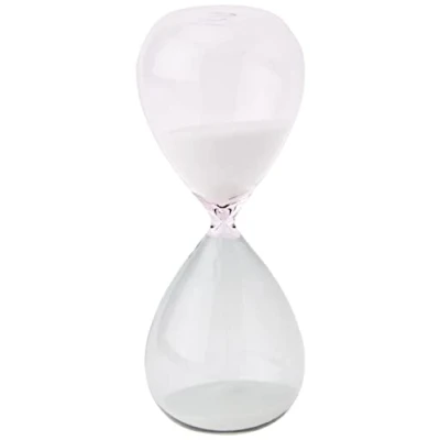 Imagen de TFA Dostmann Reloj de Arena 15 Minutos 18.6009.02.40, Cristal, Temporizador, decoración Mesa, Gris y Rosa, Arena, 73 x 190 mm (Largo Ancho Alto)