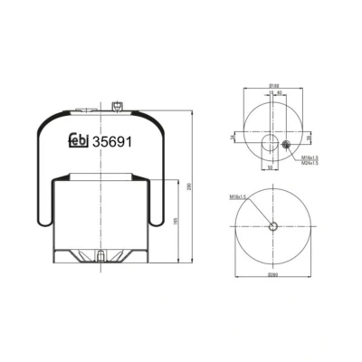Imagen de FEBI BILSTEIN 35691 Fuelle, suspensión neumática