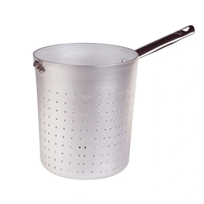 Imagen de Ollas Mango de Aluminio Agnelli Colador/Scaldapasta cilíndrico con tubulares Acero Inoxidable, Plata, 14 cm