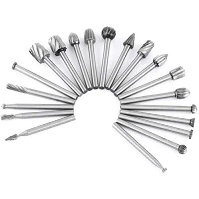 Imagen de APLUS 20 Piezas HSS Encaminamiento Router Bits Burr Herramientas Rotatorias Madera Fresado Fresas Con 1/8 &quot;(mm) Vástago para Rotary Tool DIY Grabado, de Trabajo
