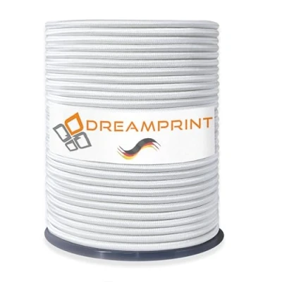 Imagen de Dreamprint cuerda expansora de 100 m, color blanco, 10 mm, goma, tensora, elástica para remolque, fijación lona