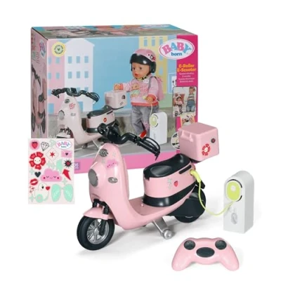 Imagen de BABY born E Scooter, Patinete teledirigido con estación de Carga para Juegos rol, muñecas 43 cm, 835920 Zapf Creation