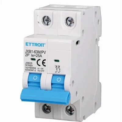 Imagen de Interruptor magnetotérmico fotovoltaico, 2P DC 500 V 6 KA, ocupa 2 módulos DIN (25 A)