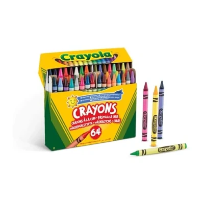 Imagen de CCRAYOLA Ceras de Colores para Niños, Paquete 64 Crayones, No Tóxico, la Escuela y el Ocio, Apto Niños a Partir 3 Años, 52 6448