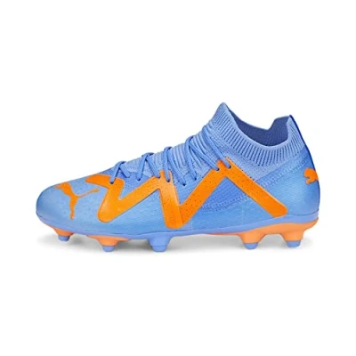 Imagen de Puma Future Match FG/AG JR Unisex Botas de fútbol con tacos para niños, Talla: 29, Blue glimmer/white/ultra orange Zapatos