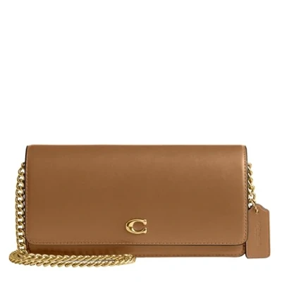 Imagen de Coach Refined Essential Wallet ON Chain Bandolera, Mujer, Talla: One Size, Honey brown