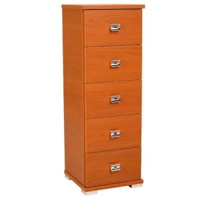 Imagen de LIBEROSHOPPING.eu LA TUA CASA IN UN CLIK Mueble cajonera pequeña madera 5 cajones multifunción (cerezo)