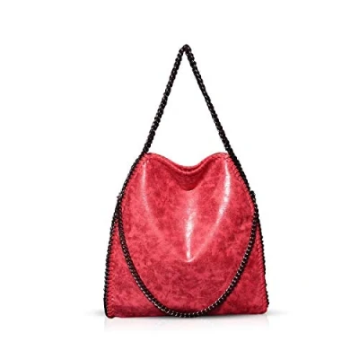 Imagen de Bolsas de Hombro para Mujer Bolso Bandolera Cadena Grande Hobo (Rojo)