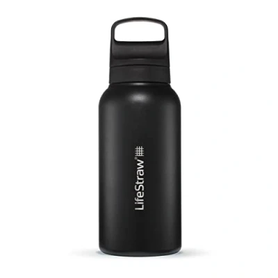 Imagen de LifeStraw Go Series Botella de acero inoxidable con filtro agua, Filtra bacterias, parasitos y microplasticos, 1L