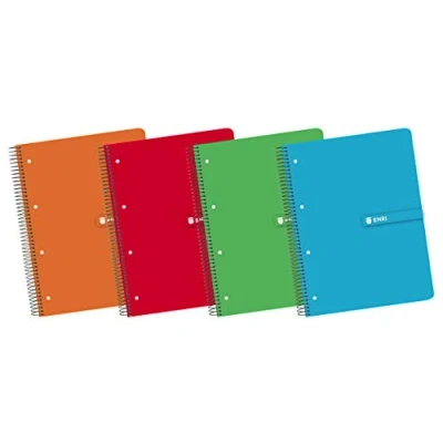 Imagen de Enri 100430085 Pack de 5 cuadernos en espiral, tapa dura