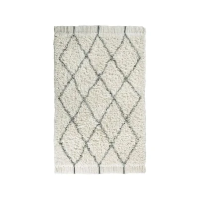 Imagen de Lorena Canals Alfombra WOOLABLE Berber Soul Natural, Charcoal Pila: 100% Lana. Base: Algodón Reciclado 200x140 cm