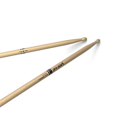 Imagen de Promark TX747BW American Hickory 747B Super Rock Wood Tip Drumsticks