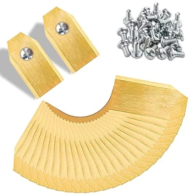Imagen de Lestiven 30 Piezas Cuchillas de Repuesto, Cuchilla Cortacesped en Tornillos, Automower Inoxidable 0.75mm, Repuesto para Robot Cortacésped Automower, Desbrozadora