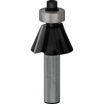 Imagen de Bosch Professional 2 608 628 351 Fresas de enrasar y biselar 8 mm, D1 23,7 B 5,5 L 12 G 54 25 (pack 1)