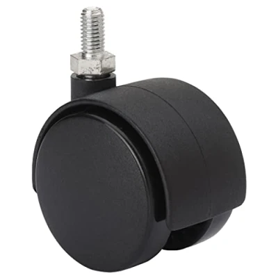 Imagen de Rueda Giratoria para Silla de Oficina, RUEDAS ALEX, DK Negro, Fijación Espiga Roscada, Poliamida, Ø 60 mm
