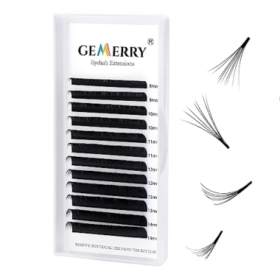 Imagen de Extensiones de Pestañas Volumen Ruso 2D 3D 5D 8D 10D 0.05 d curl mix 8 14mm Postizas Individuales Volume Lash Extensions GEMERRY (0.05 14mm)