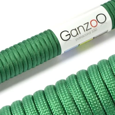 Imagen de Ganzoo Paracord 550, 4mm Cuerda, 3 Metros, Poliéster, Tipo 7 Hilos Interiores, el Correa de Perro Collar Pulsera, Camping Supervivencia y Cuerda Multiusos al Aire Libre, Verde Hierba