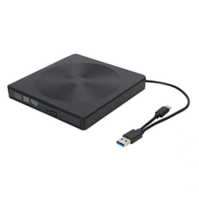 Imagen de Garsent Unidad de DVD Externa CD USB 3.0, Grabadora Transferencia Datos Alta Velocidad/Grabadora Lector Ultra Slim para WIN98/ME/2000/XP/VISATA/WIN7/WIN8/MAC OS8.6