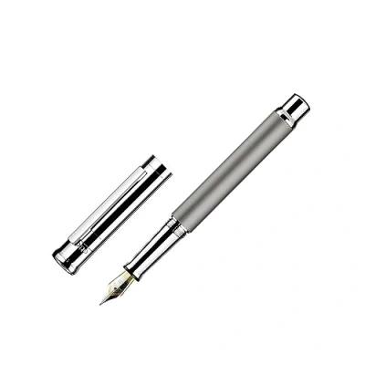 Imagen de Otto Hutt Design 04 028 20249 Pluma estilográfica con muelle de acero en plata, tapas y partes metálicas latón platino pulido, grosor del plumín F, 20249, 1 unidad (1 unidad)