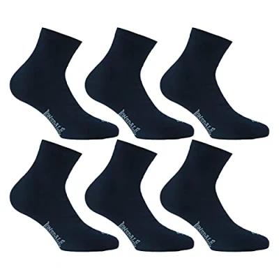 Imagen de Lonsdale Quarter 6 Pares Calcetines, Algodón (Azul, 43 46)