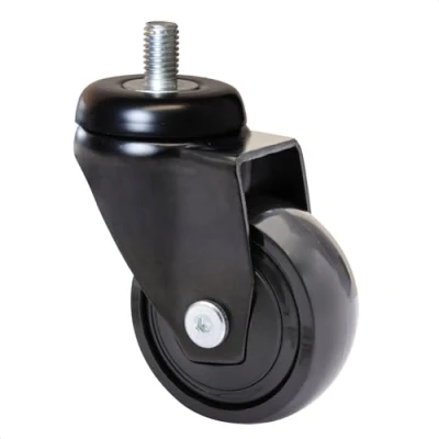 Imagen de WAGNER design yourself 01225266 giratoria ultraversátil 360 / Rueda para muebles con perno 10 x 16 mm, Negro, (Ø) 50 mm