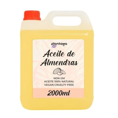 Imagen de Plantawa Aceite Almendras Dulces 2L de para Masajes, Embarazo y Estrias Corporal que Hidrata Cuerpo, Piel, Uñas, Cabello Aporta Vitamina E