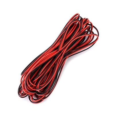 Imagen de QWORK® 22AWG Cable Electronica,10 Metros De Alambre Rojo Negro 2 Núcleos, Electrico Extensión, Para Tira Luces Led Coche