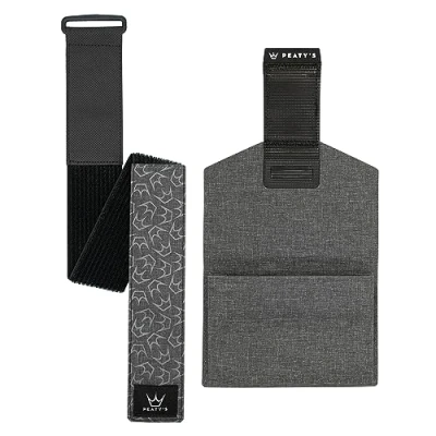 Imagen de Peaty&#039;s Holdfast Trail Tool Wrap Seguro, sin resbalones ni traqueteos, diseño Modular, Impermeable, Bolsa de Almacenamiento con Bolsillo y Cremallera, se Adapta a Cualquier Lugar Gris