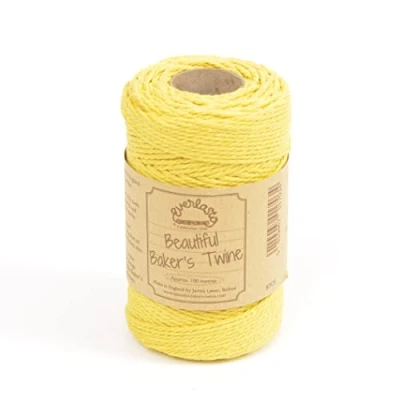Imagen de EVERLASTO Bobinas de Cordel sólido 100 m para panaderos, Algodón, Narciso Amarillo, 2 mm