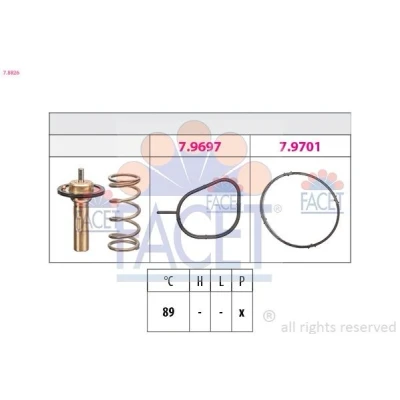 Imagen de Termostato, refrigerante FACET 7.8826