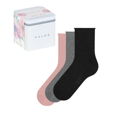 Imagen de FALKE Happy Giftbox Uni 3 Pack W SO algodón unicolor pares, Calcetines Mujer, Multicolor (Sortiment 0050), 35 38