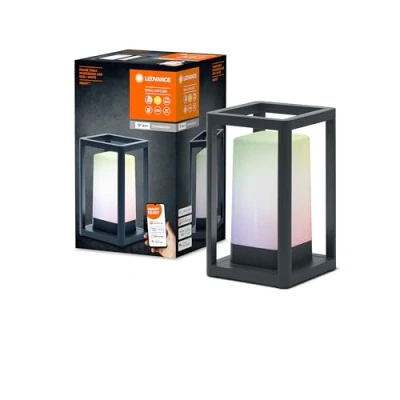 Imagen de LEDVANCE SMART+ WIFI TABLE FRAME Powerbank 20,3cm, dimmbares Windlicht, Aluminium Gehäuse, Akku und Funktion integriert, RGB Farbsteuerung, 5 W, 270 Lumen, warmweiß 3000 K, IP 44