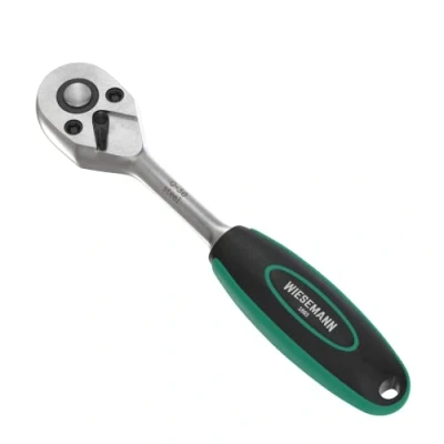Imagen de Llave de carraca 1/4&quot; con 72 dientes WIESEMANN 1893 Trinquete dentado fino Acero al cromo vanadio mango dos componentes 80812