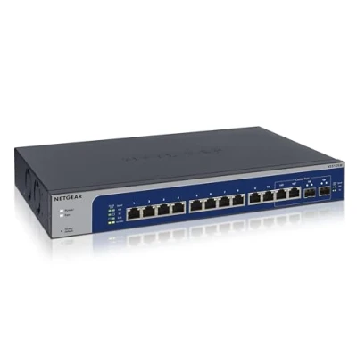 Imagen de NETGEAR Switch de red 12 puertos y 10 GB XS512EM Gestionado Multi Gigabit Smart Plus 2 10Gigabit SFP+ Montaje en sobremesa o bastidor protección por vida ProSAFE