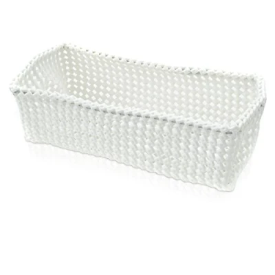 Imagen de Möve Tubo Cesta Rectangular, Plástico Metal, Blanco Roto, 30 x 15 9 cm