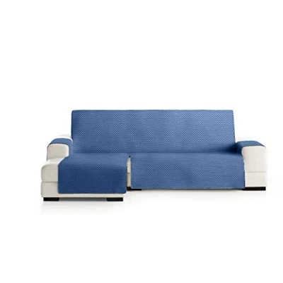 Imagen de Eysa Oslo Protect Funda de sofá, 100% Poliester, 03/Azul, Chaise Longue 240 cm